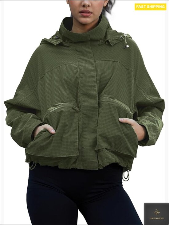 Jackets & Blazers - Lightweight Waterproof Rain Jacket Windproof Hooded Trench Coat Outdoor